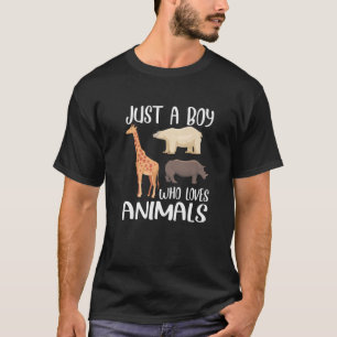 Camiseta Apenas Um Menino Que Ama Animais Polar Bear Gira