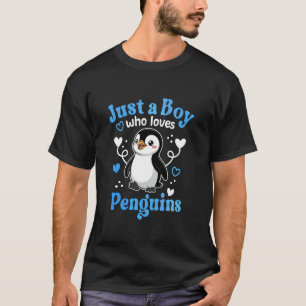 Camiseta Apenas um menino que ama animais selvagens pinguin