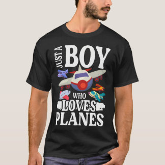 Camiseta Apenas um menino que ama aviões  Amor de aviãozinh