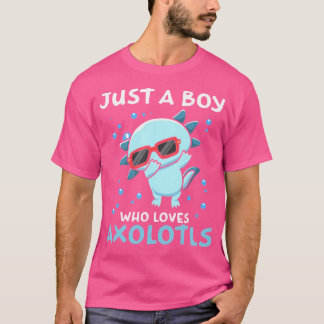 Camiseta Apenas Um Menino Que Ama Axolotls Dabbing Salamand