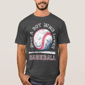 Camiseta Apenas Um Menino Que Ama Baseball