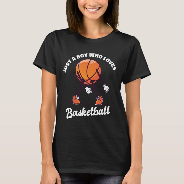 Camiseta Apenas Um Menino Que Ama Bysketbyll - Rapazes Bysk (Frente)