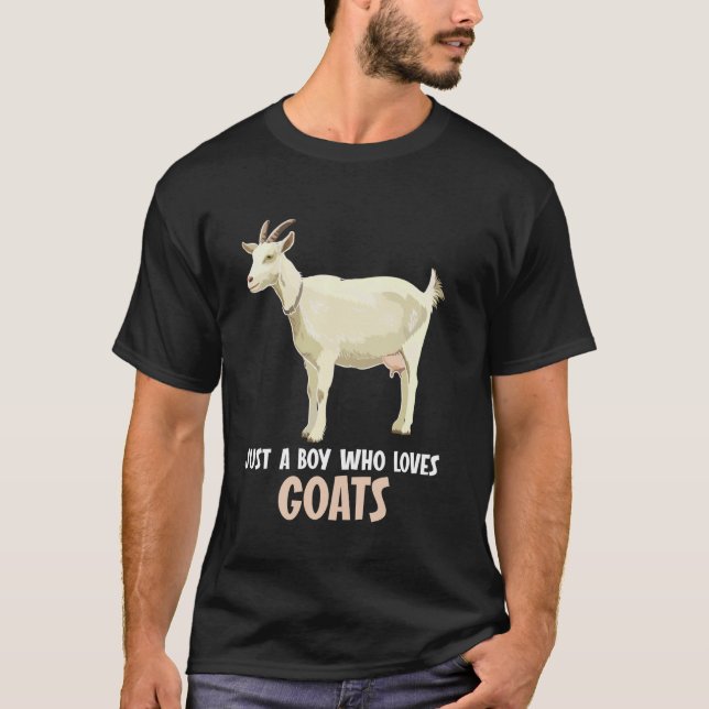 Camiseta Apenas um menino que ama Cabras Cabra (Frente)