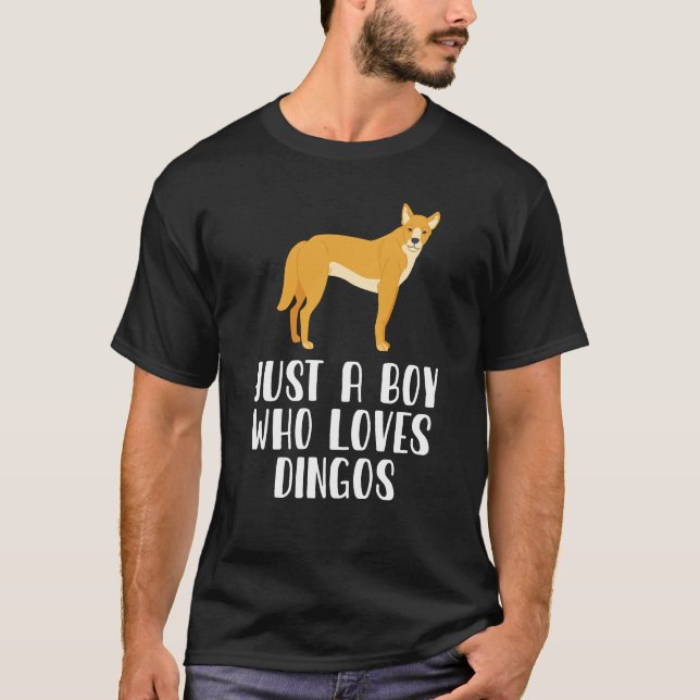 Camiseta Apenas Um Menino Que Ama Cachorro Selvagem De Ding (Frente)