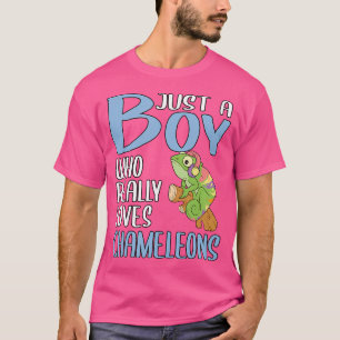 Camiseta Apenas Um Menino Que Ama Camaleões