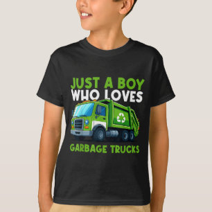 Camiseta Apenas um menino que ama caminhão de lixo Traruck 