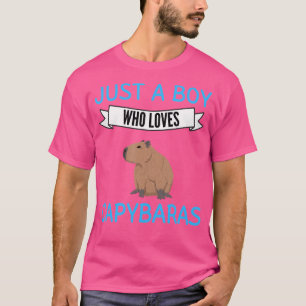 Camiseta Apenas Um Menino Que Ama Capybaras Engraçado Capyb