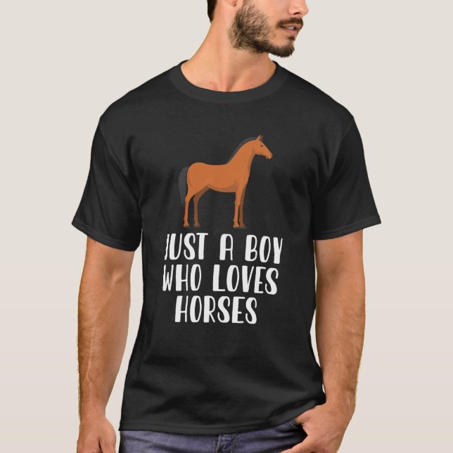 Camiseta Apenas Um Menino Que Ama Cavalos (Frente)
