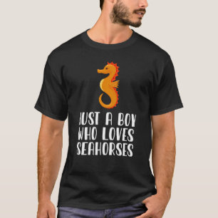 Camiseta Apenas Um Menino Que Ama Cavalos-marinhos
