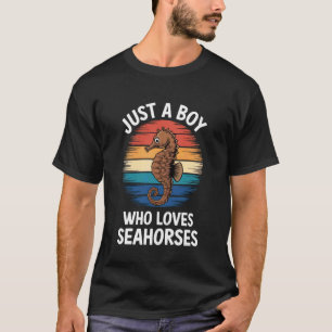 Camiseta Apenas um menino que ama cavalos-marinhos Oceano V