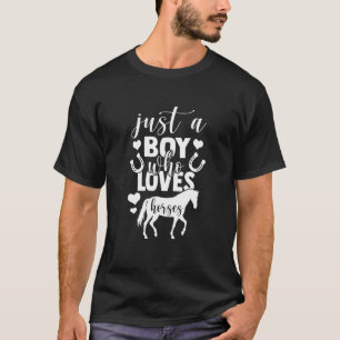 Camiseta Apenas um menino que ama cavalos Salto Equestre