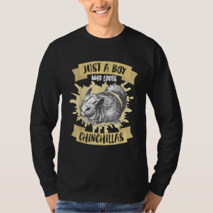 Camiseta apenas um menino que ama chinchila