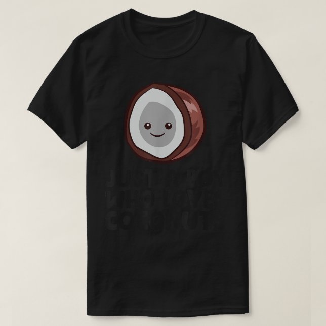 Camiseta Apenas um menino que ama cocos (Frente do Design)