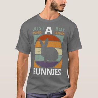 Camiseta Apenas Um Menino Que Ama Coelhinhos Retro Farmer E