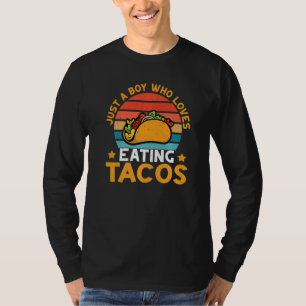 Camiseta Apenas um menino que ama comer Taco Taco Viva Méxi