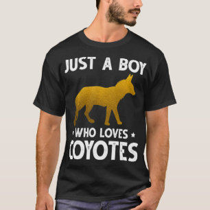 Camiseta Apenas um Menino que Ama Coyotes Amantes de Animai