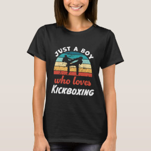 Camiseta Apenas um menino que ama crianças de kickboxing Ki