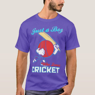 Camiseta Apenas Um Menino Que Ama Cricket