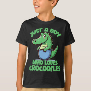 Camiseta Apenas um menino que ama crocodilos