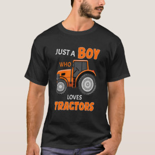 Camiseta Apenas Um Menino Que Ama Fazenda De Tratores