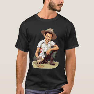 Camiseta Apenas Um Menino Que Ama Galinha Rooster Fazenda A