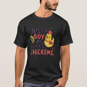 Camiseta Apenas um menino que ama galinhas