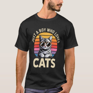 Camiseta Apenas um Menino que Ama Gatos