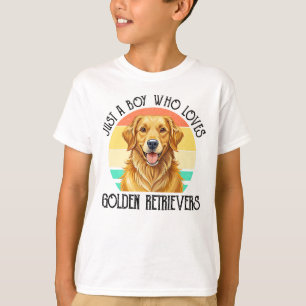 Camiseta Apenas um menino que ama Golden Retrievers