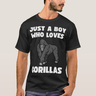 Camiseta Apenas um menino que ama gorilas primata criança b