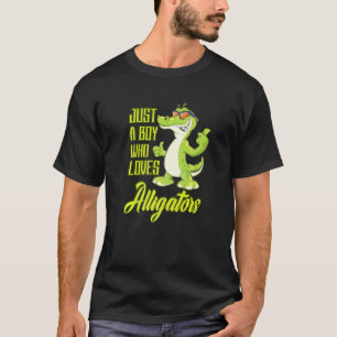 Camiseta Apenas um menino que ama jacarés répteis zoológico