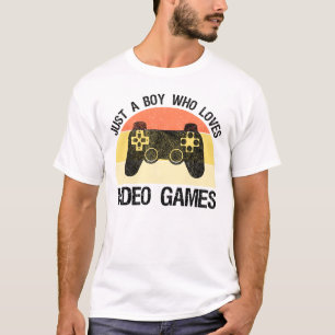 Camiseta Apenas Um Menino Que Ama Jogos De Vídeo