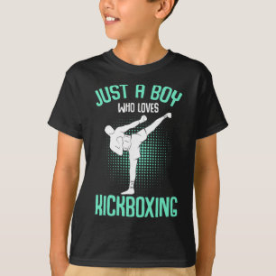 Camiseta Apenas um menino que ama kickboxing crianças kickb