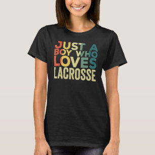 Camiseta Apenas Um Menino Que Ama Lacrosse Roupa Lacrosse P