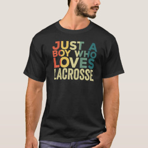 Camiseta Apenas Um Menino Que Ama Lacrosse Roupa Lacrosse P