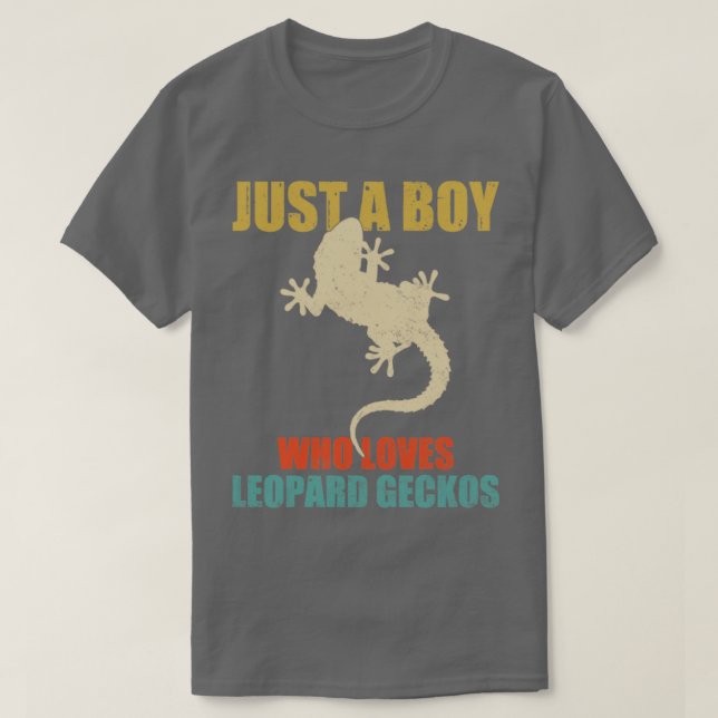 Camiseta Apenas Um Menino Que Ama Leopard Geckos (Frente do Design)