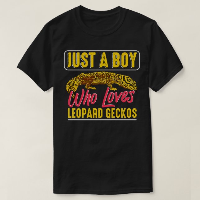 Camiseta Apenas Um Menino Que Ama Leopard Geckos (Frente do Design)