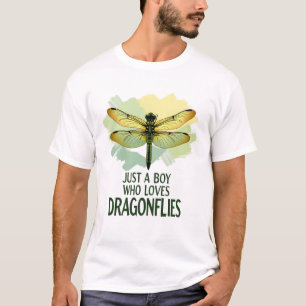 Camiseta Apenas um menino que ama libélulas. Libélulas Drag