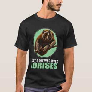 Camiseta Apenas um Menino que Ama Lorises Loris Manga Longa