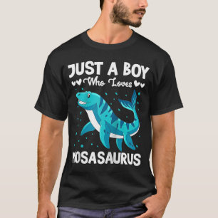 Camiseta Apenas Um Menino Que Ama Mosassauro Paleontologia
