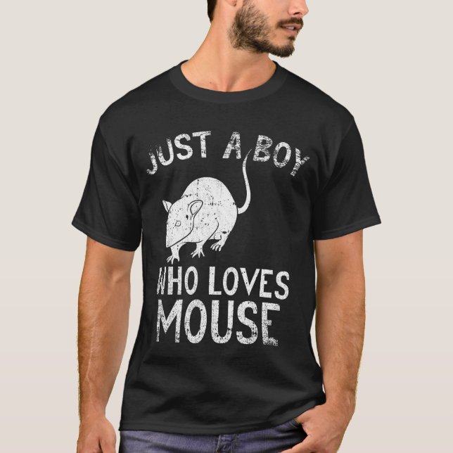 Camiseta Apenas Um Menino Que Ama Mouse (Frente)
