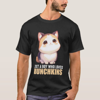 Camiseta Apenas um Menino que Ama Munchkins Gato Munchkin