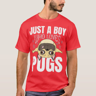Camiseta Apenas Um Menino Que Ama O Cachorro Ao Longo Do Pr