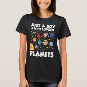 Camiseta Apenas Um Menino Que Ama O Geek De Ciência Do Espa