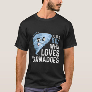 Camiseta Apenas Um Menino Que Ama O Meteo Do Tempo De Torna