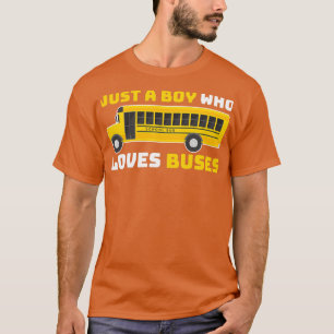 Camiseta Apenas Um Menino Que Ama O Ônibus Engraçado Presen