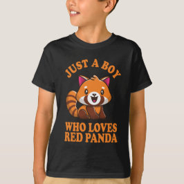 Camiseta Apenas um menino que ama o Panda Vermelho