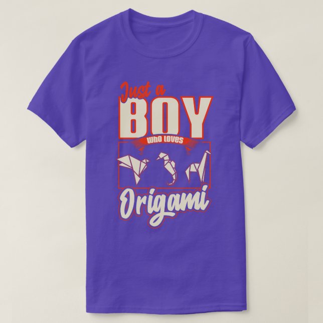Camiseta Apenas Um Menino Que Ama Origami (Frente do Design)