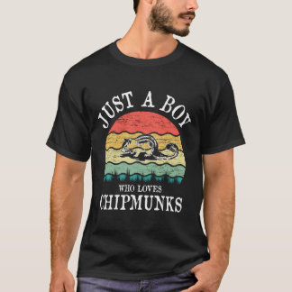 Camiseta Apenas Um Menino Que Ama Os Chipunks Presente