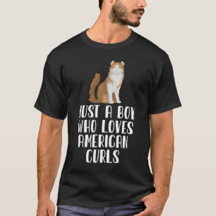 Camiseta Apenas Um Menino Que Ama Os Curls Americanos