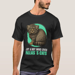Camiseta Apenas um Menino que Ama os Gatos de Pallas Manul